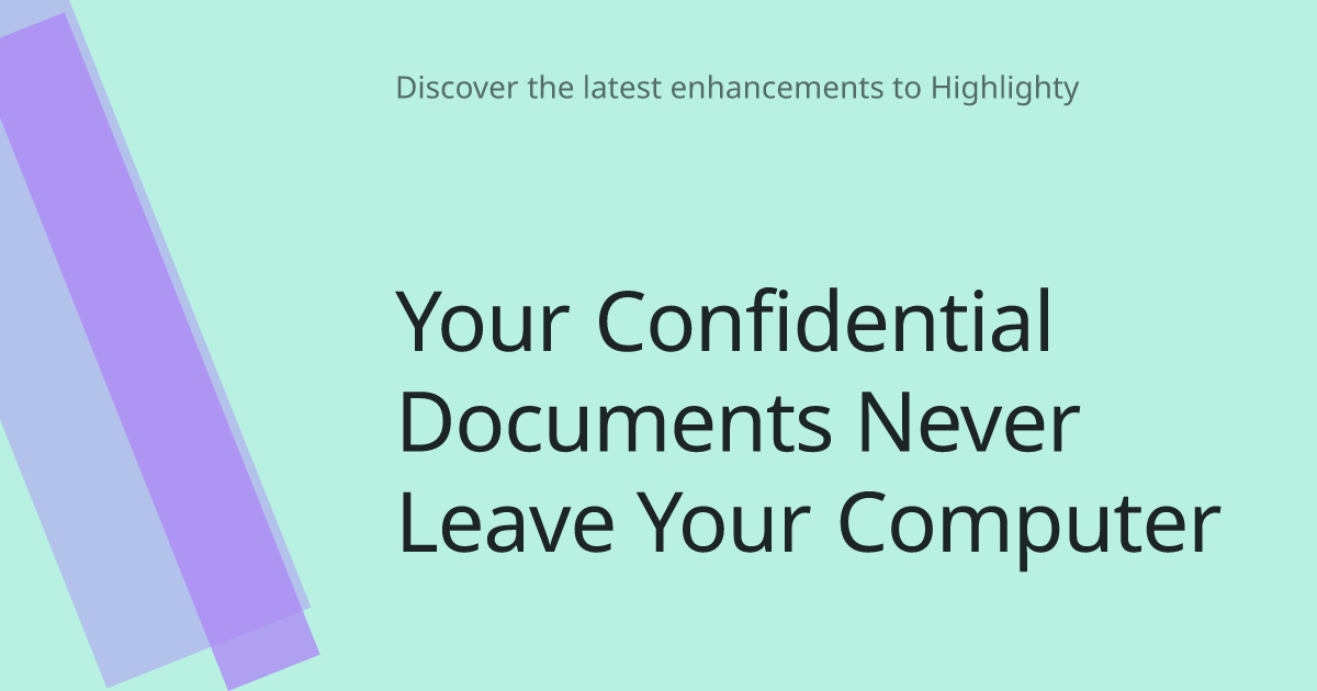 Your Confidential Documents Never Leave Your Computer cover image