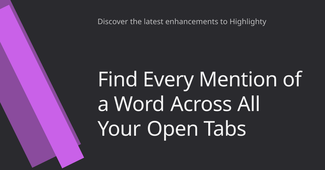 Find Every Mention of a Word Across All Your Open Tabs cover image