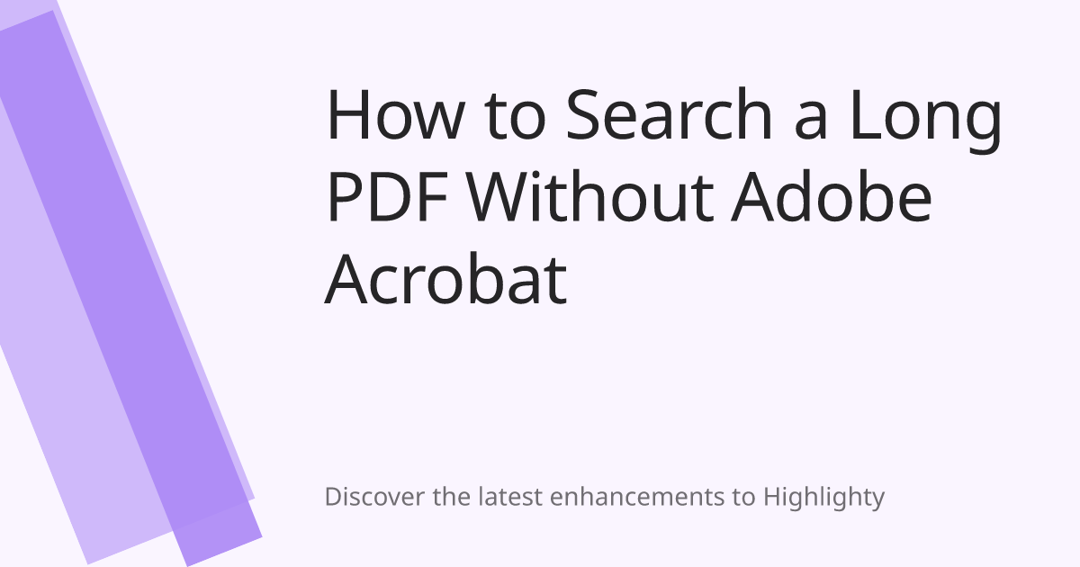 How to Search a Long PDF Without Adobe Acrobat cover image