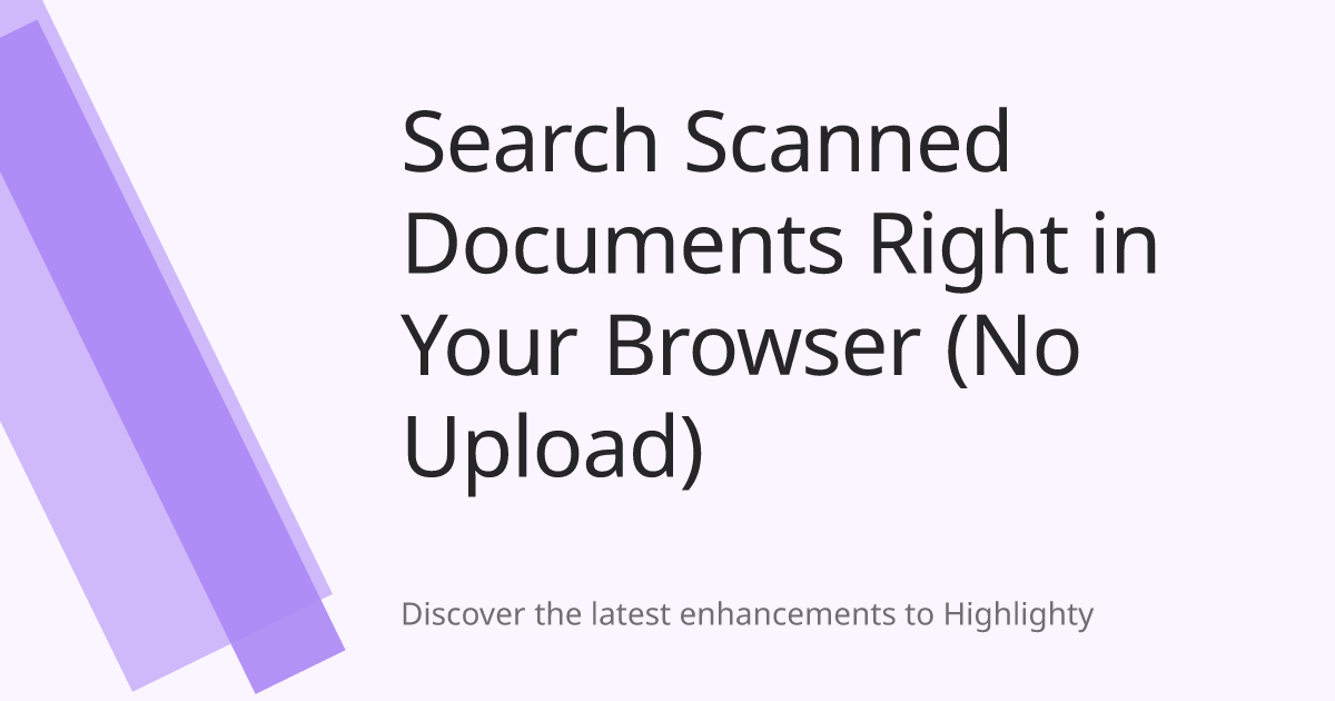 Search Scanned Documents Right in Your Browser (No Upload) cover image